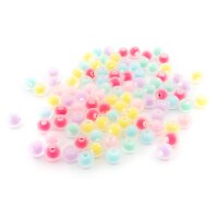 gefrostete Acrylperlen im "Bead in Bead" Design...
