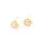Ohrstecker mit eingefasstem ovalen Zirkonia aus Messing mit 18K Goldbeschichtung 10 x6 mm 2 Stück