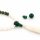 zweiteilige Guru-Perle aus natürlicher Jade mit T-Bohrung in Dunkelgrün 10 mm 1 Set