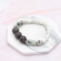Perlen aus Jade in Anthrazitfarben 12 mm 6 Stück