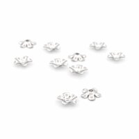 Perlkappen aus 304 Edelstahl mit 5 Blättern 6 mm 10...