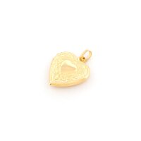 Medaillon als Herz aus 316 Edelstahl mit 18K...