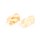 ovale Ohrstecker mit gehämmerter Oberfläche 28 x13 mm aus Messing mit 18K Goldbeschichtung 2 Stück