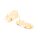 ovale Ohrstecker mit gehämmerter Oberfläche 28 x13 mm aus Messing mit 18K Goldbeschichtung 2 Stück