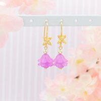 Ohrhaken mit Blümchen 22 mm aus 925 Silber in...