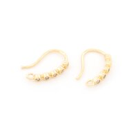 Ohrhaken aus Messing 16 mm mit 14K Goldbeschichtung und 5...