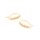 Ohrhaken aus Messing 16 mm mit 14K Goldbeschichtung und 5 klaren Zirkonias 2 Stück
