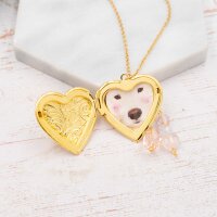 Herzmedaillon aus Messing 29 mm mit 18K Goldbeschichtung