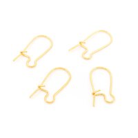 Kidney Ohrhaken aus Messing mit 18K Goldbeschichtung 20 x...