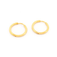 Creolen aus 304 Edelstahl 18 mm mit 18K Goldbeschichtung...