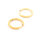 Creolen aus 304 Edelstahl 18 mm mit 18K Goldbeschichtung und Ionenplattierung 2 Stück