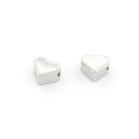 Zwischenperle als Herz 6 x 7 mm aus Messing in...