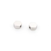 Zwischenperlen als Hexagon 6 mm aus Messing in...