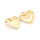 Herz-Medaillon 29 mm aus Messing mit 18K Goldbeschichtung