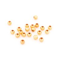 Zwischenperlen 3 mm aus Messing mit 14K Goldbeschichtung...