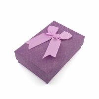 Geschenkbox in Lila mit Schleife 9 x 6 cm