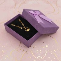Geschenkbox in Lila mit Schleife 9 x 6 cm