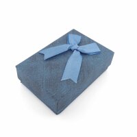 Geschenkbox in Blau mit Schleife 9 x 6 cm