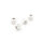 geriffelte Zwischenperlen 4 mm aus Sterling 925 Silber 4 Stück