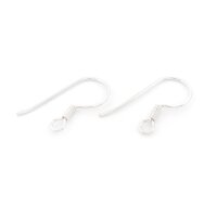 schlichte Ohrhaken 18 mm aus 925er Silber mit Öse 2...