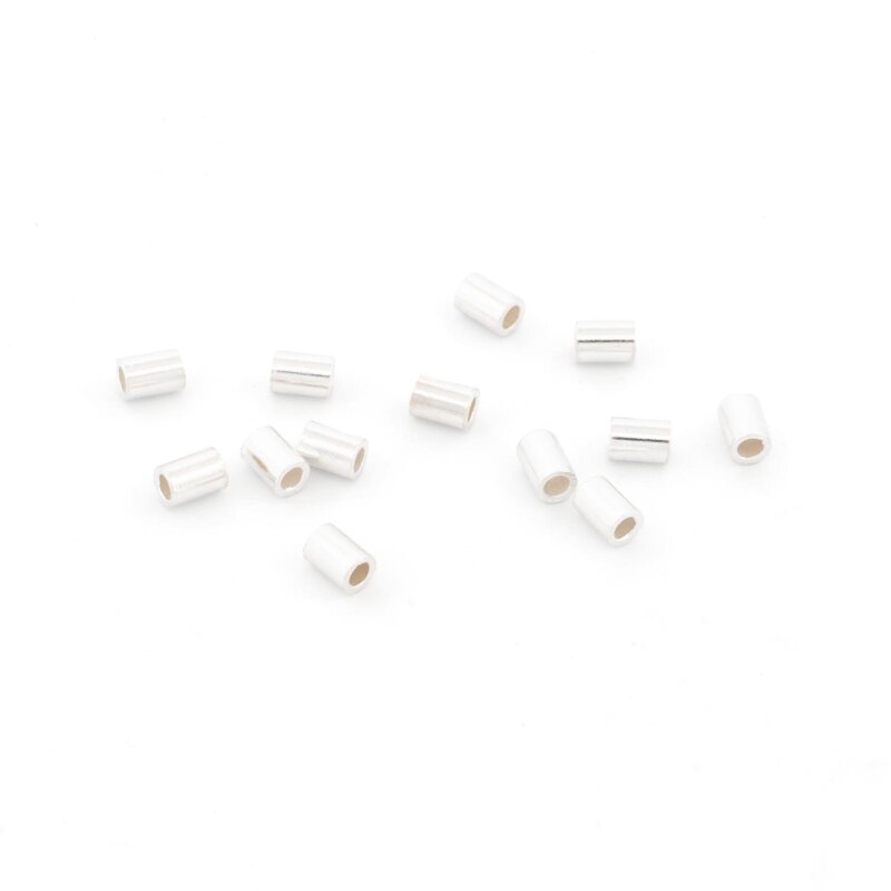 Quetschperlen aus 925 Silber 1,5 x 2,1 mm 10 Stück