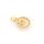 Strassanhänger 12 mm aus Messing in Goldfarben beschichtet mit 5 mm Zirkonia