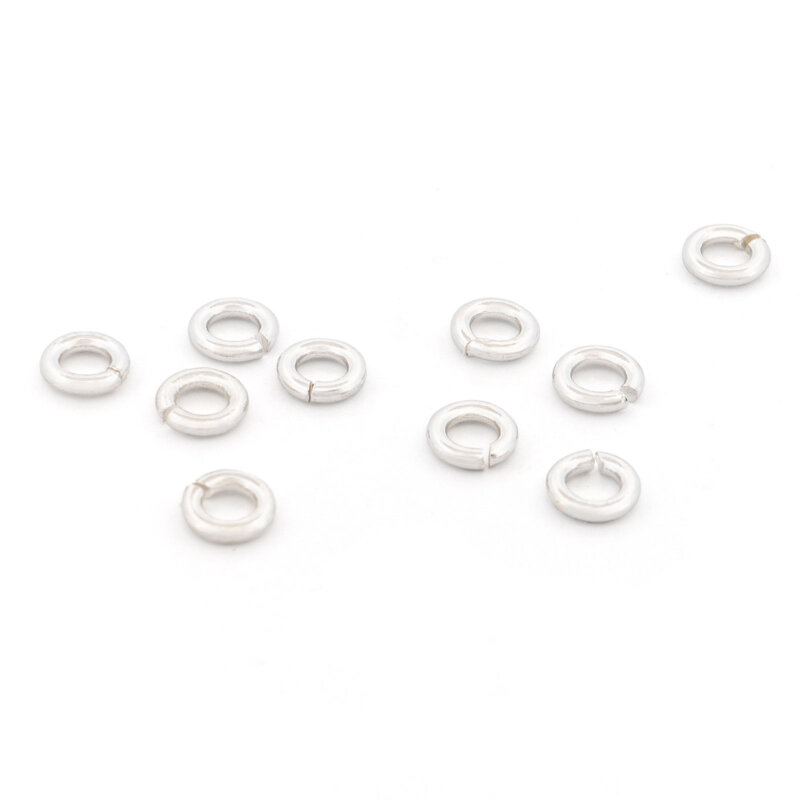 offene Biegeringe 4 mm aus 925er Silber 10 Stück