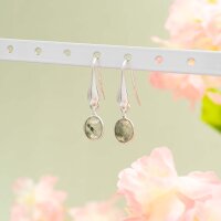 Anhänger aus 925 Silber mit gefasstem Prehnit 13,5 mm