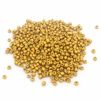 Rocaillesperlen in Messingfarben 3 mm 20 Gramm