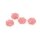 handgefertigte Lampwork-Blumen in dunklem Rosa 17 mm 4 Stück