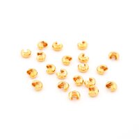 Coverperlen mit 18K Goldbeschichtung, geschlossen 3 mm 20...
