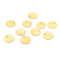 gebürstete Plättchen aus Kupfer goldbeschichtet...