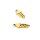 Anhänger als Qualle aus Edelstahl 17 mm in Goldfarben 2 Stück