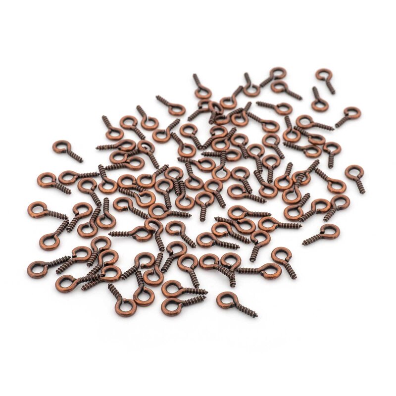 Schraubösen in antik Kupferfarben 10 mm 100 Stück