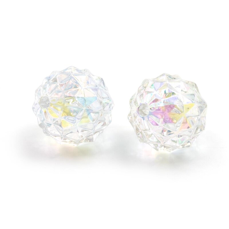 Perle aus Acryl mit Holoeffekt 19 mm 2 Stück