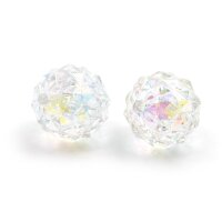 Perle aus Acryl mit Holoeffekt 19 mm 2 Stück