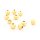 Zwischenperlen aus Messing 6 mm mit 18K Goldbeschichtung 10 Stück