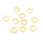 gewundene Biegeringe aus 304 Edelstahl mit 24K Goldbeschichtung 8 mm 10 Stück