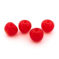 halbgebohrte Acrylperle als Kirsche in Rot 21 mm 4...