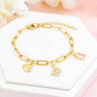 Anhänger als Saturn mit Zirkonia 18k...