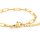 Paperclip Armband aus 304 Edelstahl Goldfarben ionenplattiert 15 cm plus Verlängerung