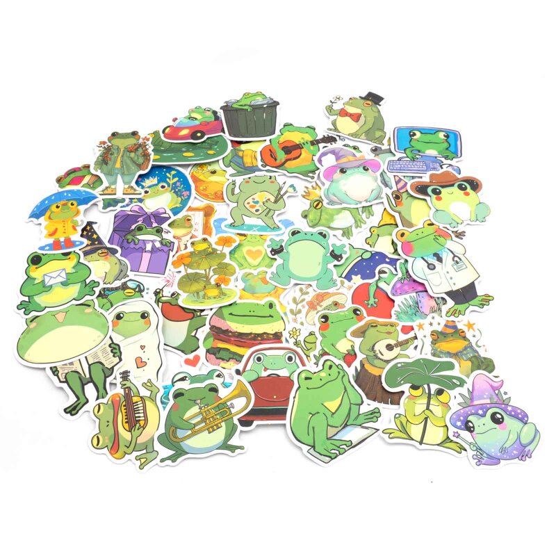 Sticker mit 50 verschiedenen Froschmotiven