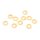 gewundene Binderinge  6 mm aus Messing mit 24K Goldbeschichtung 10 Stück