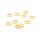 gewundene Binderinge  6 mm aus Messing mit 24K Goldbeschichtung 10 Stück