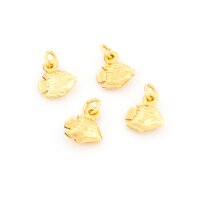 Anhänger Fisch 10 mm mit 18K Goldbeschichtung 4...