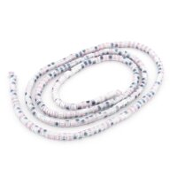 Zweifarbige, glasierte Heishiperlen 2 x 2,5 mm aus Glas 1...