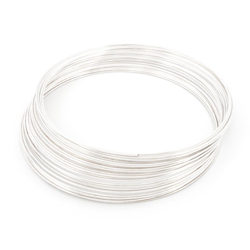Spiraldraht aus Stahl 65 mm Silberfarben 0,5 mm stark 30 Windungen