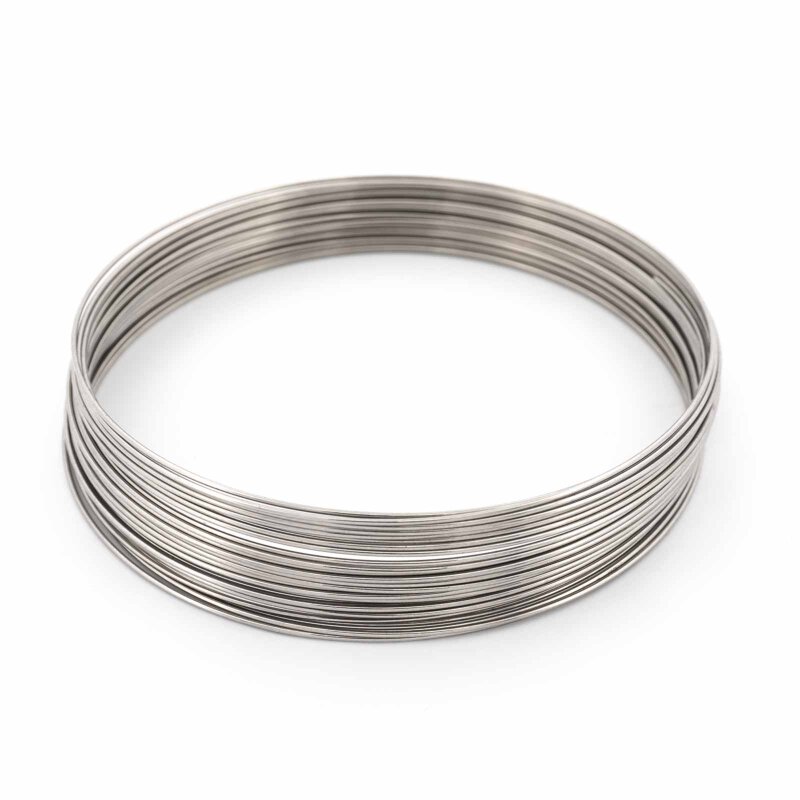 Spiraldraht aus Stahl 65 mm platinfarben 0,5 mm stark 30 Windungen
