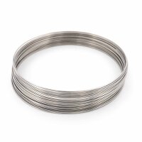 Spiraldraht aus Stahl 65 mm platinfarben 0,5 mm stark 30...