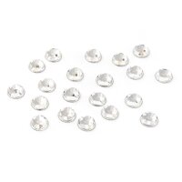 klare Strasssteine mit flacher Klebefläche 6 mm 20...